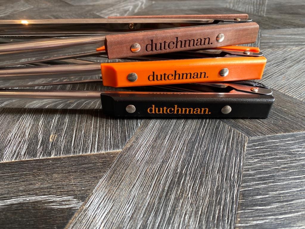 Dutchman Dax Tongs in wood, orange and black